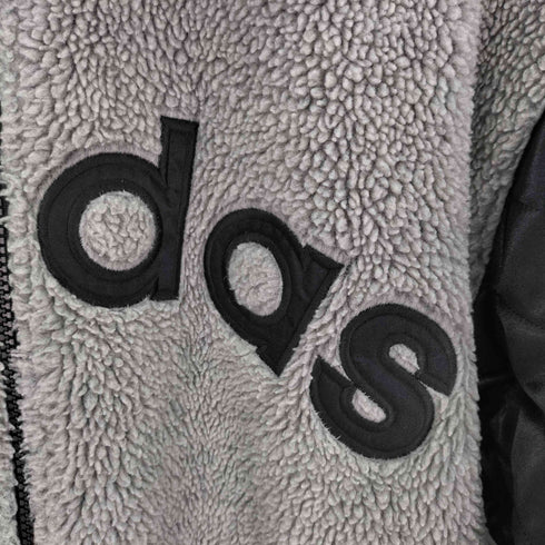 アディダス adidas デサント製 袖キルティング切替 フリースジャケット メンズ M-L