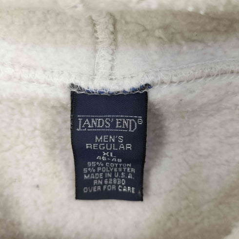 ランズエンド LANDS END 90s MADE IN USA 刺繍デザイン プルオーバーパーカー メンズ XL