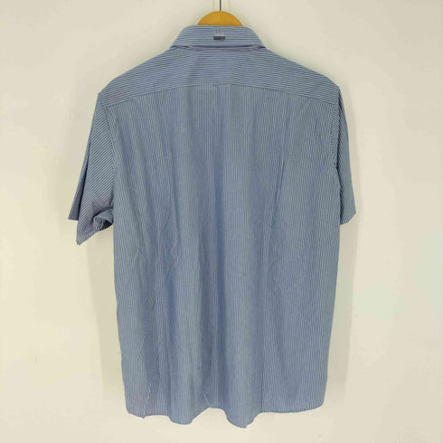 ユニクロ UNIQLO ドライイージーケアコンフォートストライプシャツ(半袖・ボタンダウンカラー) メンズ JPN:XXL
