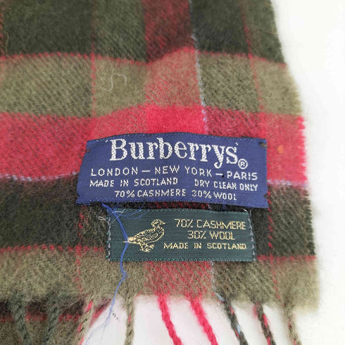 バーバリーズ BURBERRYS カシミヤ ウール チェック柄 マフラー レディース