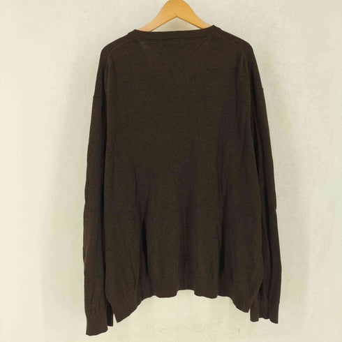 トミーヒルフィガー TOMMY HILFIGER 00s Vネックコットンニット メンズ import:XXL