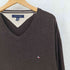 トミーヒルフィガー TOMMY HILFIGER 00s Vネックコットンニット メンズ import:XXL