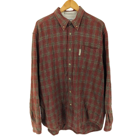 コロンビア Columbia 90-00s コットン L/S チェックネルシャツ メンズ import:M