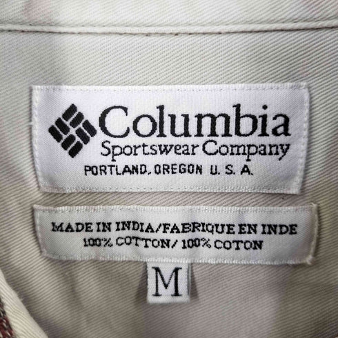 コロンビア Columbia 90-00s コットン L/S チェックネルシャツ メンズ import:M