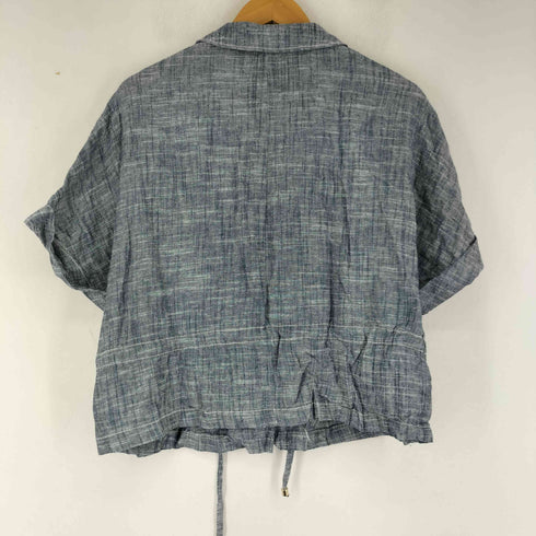 ザラ ZARA レーヨン リネン サファリシャツ レディース import:S