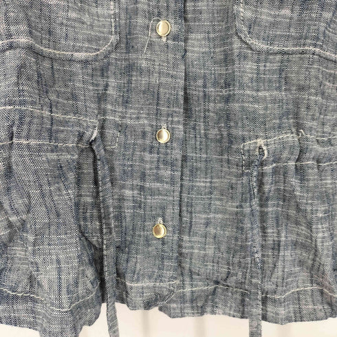 ザラ ZARA レーヨン リネン サファリシャツ レディース import:S