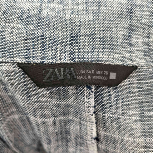 ザラ ZARA レーヨン リネン サファリシャツ レディース import:S