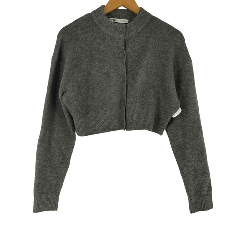 ザラ ZARA クロップド ニットカーディガン レディース import:S