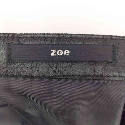 zoe ピッグレザー 巻き プリーツスカート レディース