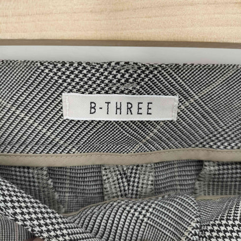 B-THREE グレンチェック裏起毛・ストレート レディース JPN:34