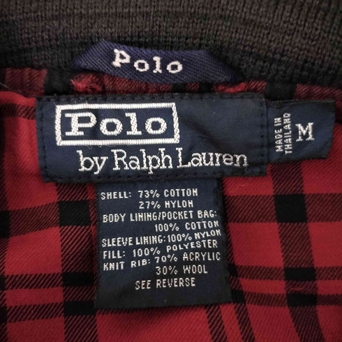 ポロバイラルフローレン Polo by RALPH LAUREN 90s ポニー刺繍 裏地チェックMA1キルティングジャケット メンズ import:M