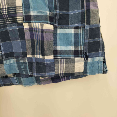 ラルフローレン RALPH LAUREN 90S BOB CAMP パッチワーク S/S オープンカラー ボタンダウン シャツ メンズ import:L