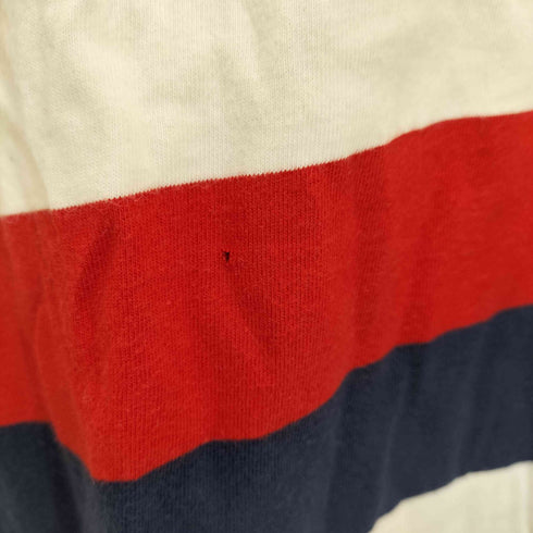 ポロバイラルフローレン Polo by RALPH LAUREN 90-00S ポニー 刺繍 マルチ ボーダー ポケット S/S クルーネック Tシャツ メンズ XL(20)