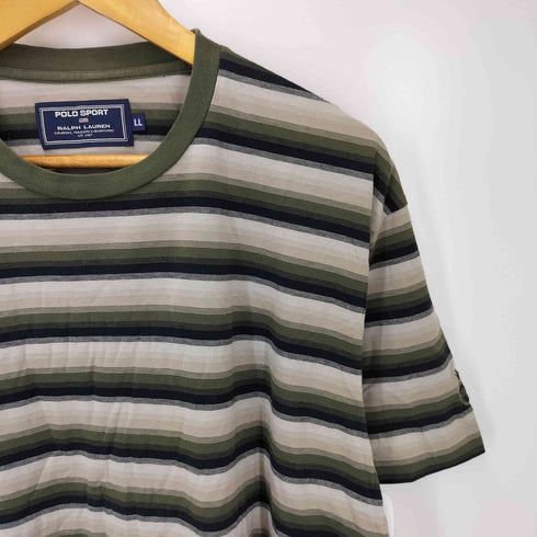 ポロスポーツラルフローレン POLO SPORT RALPH LAUREN 90-00S シャドー ボーダー S/S クルーネック Tシャツ メンズ import:XL