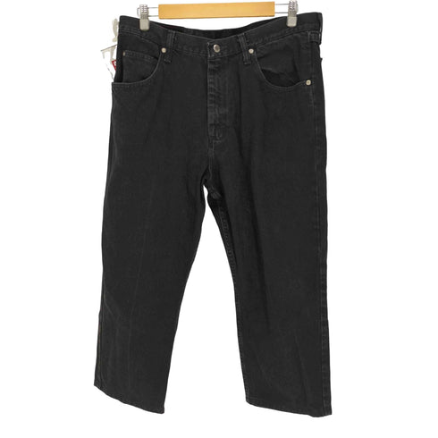 ラングラー Wrangler premiam quality RELAXED FIT 5ポケット ジップフライ ブラック デニム パンツ メンズ 36×30