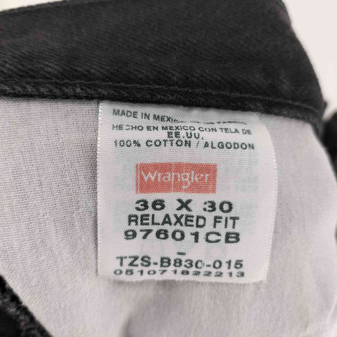 ラングラー Wrangler premiam quality RELAXED FIT 5ポケット ジップフライ ブラック デニム パンツ メンズ 36×30