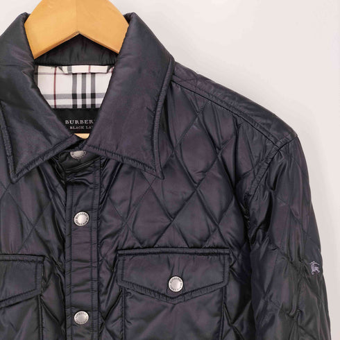 バーバリーブラックレーベル BURBERRY BLACK LABEL 裏地ノバチェック キルティング ダウンジャケット レディース import:M