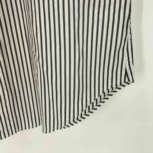 ラルフローレン RALPH LAUREN SUPER SLIM FIT ポニー刺しゅう ストライプ 半袖シャツ レディース JPN:S