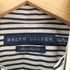 ラルフローレン RALPH LAUREN SUPER SLIM FIT ポニー刺しゅう ストライプ 半袖シャツ レディース JPN:S