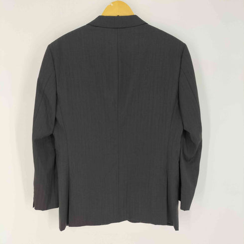 バーバリーブラックレーベル BURBERRY BLACK LABEL 2B ウール ストライプ テーラードジャケット メンズ 94-72-170 / 38L