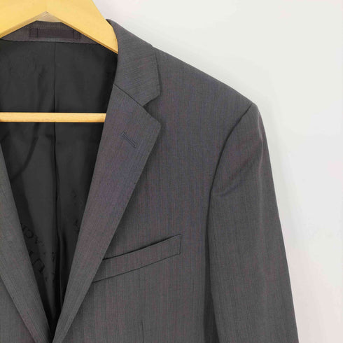 バーバリーブラックレーベル BURBERRY BLACK LABEL 2B ウール ストライプ テーラードジャケット メンズ 94-72-170 / 38L