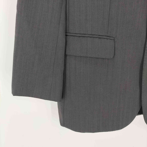 バーバリーブラックレーベル BURBERRY BLACK LABEL 2B ウール ストライプ テーラードジャケット メンズ 94-72-170 / 38L