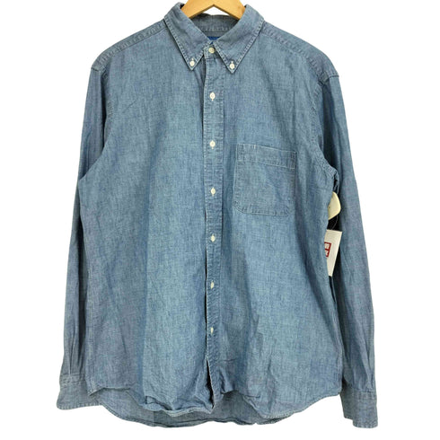 メーカーズシャツカマクラ Makers Shirt 鎌倉 kaihara denim シャンブレー L/S BD シャツ メンズ JPN:L