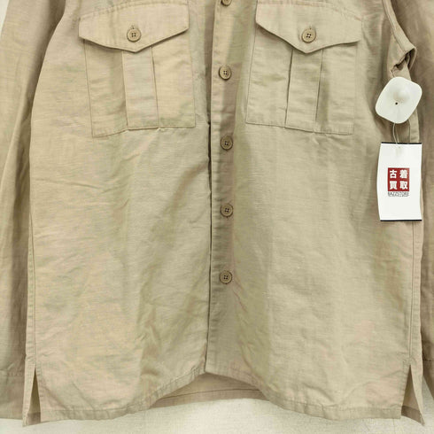 マッキントッシュフィロソフィー MACKINTOSH PHILOSOPHY リネン混 L/S オープンカラー サファリシャツ メンズ UK:40