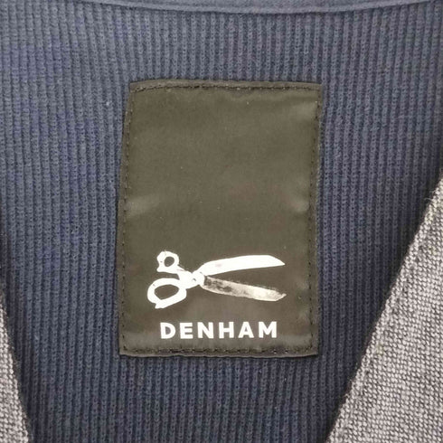 デンハム DENHAM 素材切替 ニット ベスト ジレ メンズ