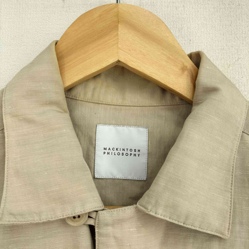 マッキントッシュフィロソフィー MACKINTOSH PHILOSOPHY リネン混 L/S オープンカラー サファリシャツ メンズ US:40