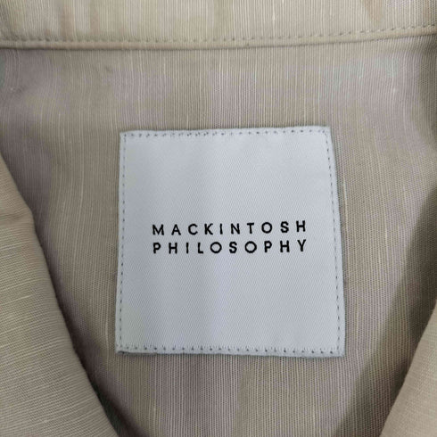 マッキントッシュフィロソフィー MACKINTOSH PHILOSOPHY リネン混 L/S オープンカラー サファリシャツ メンズ US:40