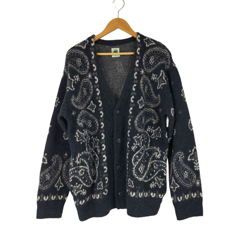 ELEPHANTBRAND ペイズリーデザイン アルパカ混 カーディガン メンズ JPN:M