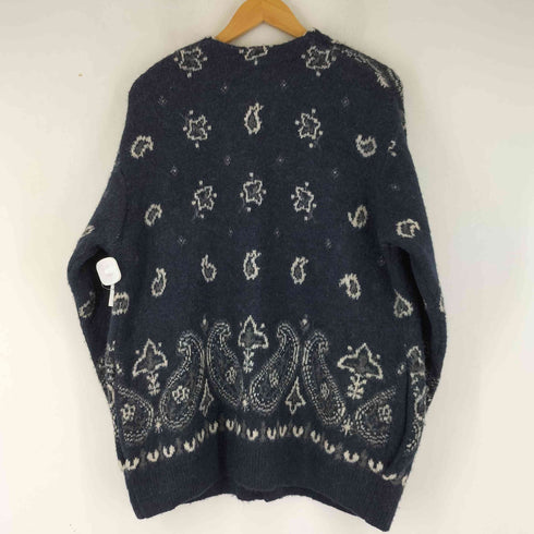 ELEPHANTBRAND ペイズリーデザイン アルパカ混 カーディガン メンズ JPN:M