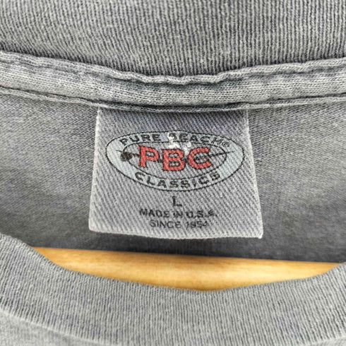 PBC 90s 1994コピーライト USA製 プリント シングルステッチ 後染め クルーネックTシャツ メンズ import:L