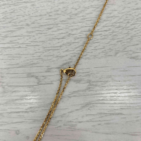 クリスチャンディオール Christian Dior Clair D Lune CDロゴ パール ラインストーン ネックレス レディース