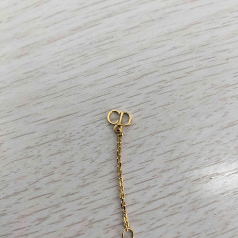 クリスチャンディオール Christian Dior Clair D Lune CDロゴ パール ラインストーン ネックレス レディース