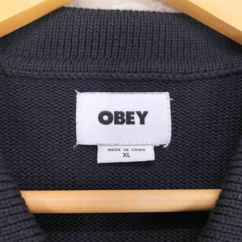 オベイ OBEY MATT ZIP UP SWEATER メンズ XL