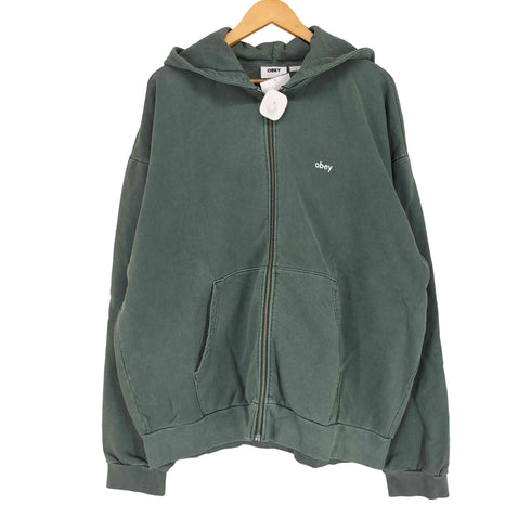 オベイ OBEY LOWERCASE PIGMENT ZIP HOOD メンズ XL