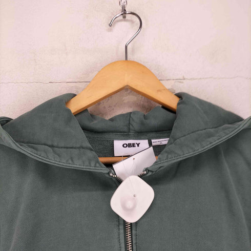オベイ OBEY LOWERCASE PIGMENT ZIP HOOD メンズ XL