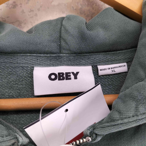 オベイ OBEY LOWERCASE PIGMENT ZIP HOOD メンズ XL