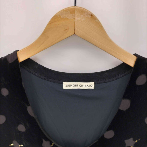 ツモリチサト TSUMORI CHISATO ドット スター シルク レース ノースリーブ ワンピース レディース JPN:2