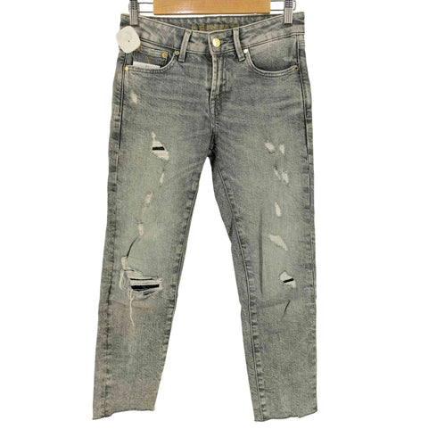 デンハム DENHAM LIZ ANKLE ダメージ加工 クロップドデニム レディース W25 L26