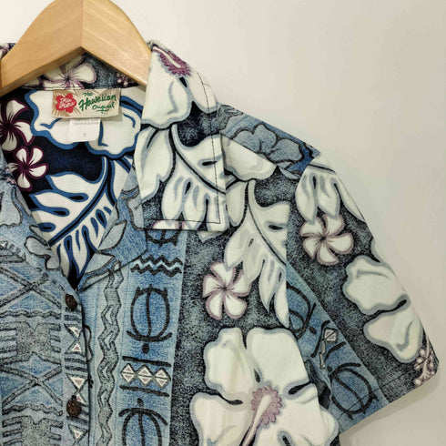HILO HATTIE ヒロハッティ 00S HAWAII製 アロハシャツ レディース JPN:S
