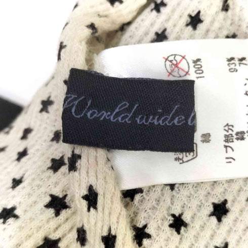 ワールドワイドラブ WORLD WIDE LOVE 星柄 裏地サーマル リバーシブル ジップアップ パーカー Y2K メンズ JPN:M
