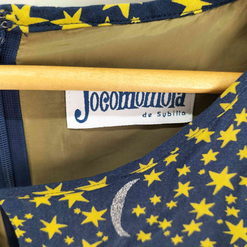 ホコモモラ Jocomomola 星 月 総柄 ノースリーブワンピース レディース JPN:40