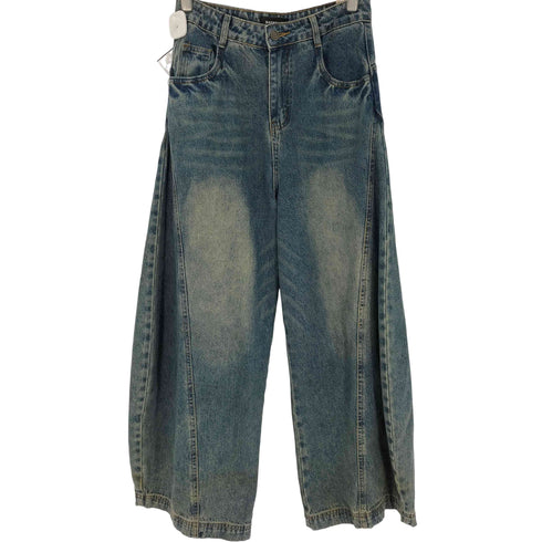 Fear Barwells ダメージ加工 バレルレッグ デニム パンツ レディース JPN:M