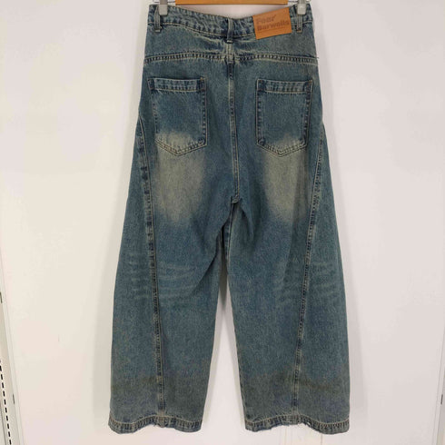 Fear Barwells ダメージ加工 バレルレッグ デニム パンツ レディース JPN:M