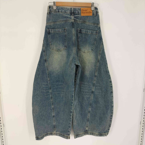 Fear Barwells ダメージ加工 バレルレッグ デニム パンツ レディース JPN:M