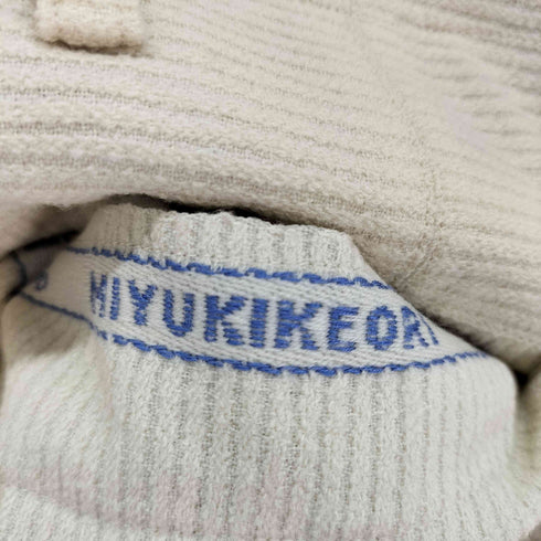 MIYUKIKEORI ロケットtalon 横畝 ノータック スラックス センタープレス メンズ