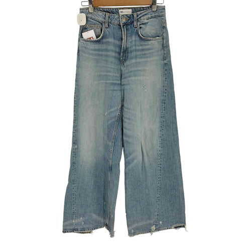 ザラ ZARA TRF SUPER WIDE-LEG LOW-RISE ワイドレッグ ローライズ デニム レディース EUR32